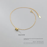 925 Silver Ocean Beach Link Chain Anklet for Women