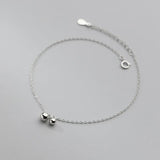 925 Silver Ocean Beach Link Chain Anklet for Women