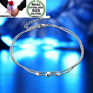 Vintage Beads 925 Silver Anklet, European Woman Girl Party Gift