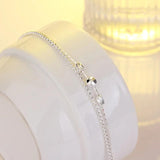 Vintage Beads 925 Silver Anklet, European Woman Girl Party Gift