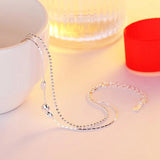 Vintage Beads 925 Silver Anklet, European Woman Girl Party Gift