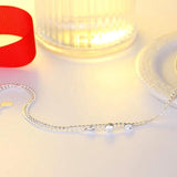 Vintage Beads 925 Silver Anklet, European Woman Girl Party Gift