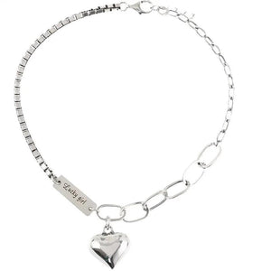 European Woman Girl Party Birthday Wedding Gift Two Heart Charm Rectangle Anklet