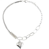 European Woman Girl Party Birthday Wedding Gift Two Heart Charm Rectangle Anklet