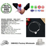 European Woman Girl Party Birthday Wedding Gift Two Heart Charm Rectangle Anklet