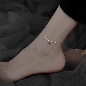925 Silver Ball Chain Women's Feet Sparkling Jewelry