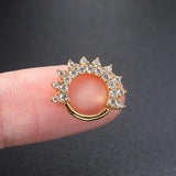 Zircon Crystal Septum Hoop Earrings Piercing Body Jewelry