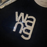 Retro Letter Full Diamond Brooch Pin for Women