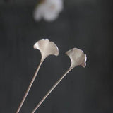 Antique Apricot Leaf Hairpin 925 Silver Tiara Retro Accessories