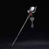 Thai Silver Inlaid Hetian Jade Hairpin Female Butterfly Tassel Retro Style