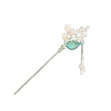 Women Ancient Style Flower Hairpin Tassel Headwear