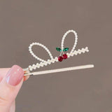 Women's Pearl Opal Rhinestone Hairpin Flower Clip