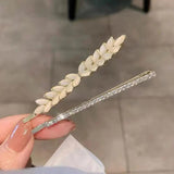 Women's Pearl Opal Rhinestone Hairpin Flower Clip