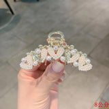 Flower Hairpin Rhinestone Pearl Cat-eye Hair Clip Hair Accessories
