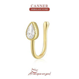 925 Nose Rings Piercing Studs Hypoallergenic Crystal Zircon Jewelry Gift