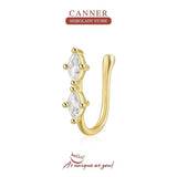 925 Nose Rings Piercing Studs Hypoallergenic Crystal Zircon Jewelry Gift