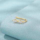 925 Nose Rings Piercing Studs Hypoallergenic Crystal Zircon Jewelry Gift