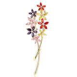 CZ Crystal Flower Brooches for Women