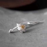 S925 Silver Pink Flower Brooches for Women