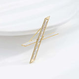 X Brooch Zircon Corsage Suit Pin Accessory for Women