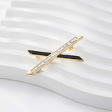 X Brooch Zircon Corsage Suit Pin Accessory for Women