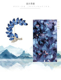 Leaf Plant Moon Brooch Female Crystal Corsage Suit Accessories