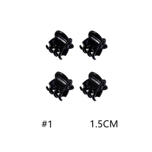5pcs Mini Trumpet Clip 1.5cm Tortoise Shell Bangs Small Hair Clip