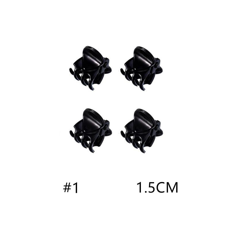 5pcs Mini Trumpet Clip 1.5cm Tortoise Shell Bangs Small Hair Clip