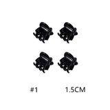 5pcs Mini Trumpet Clip 1.5cm Tortoise Shell Bangs Small Hair Clip