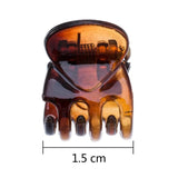 5pcs Mini Trumpet Clip 1.5cm Tortoise Shell Bangs Small Hair Clip