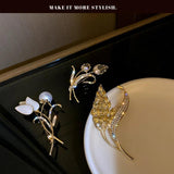 Diamond Wheat Brooch Suit Jacket Corsage Senior Sense Pin