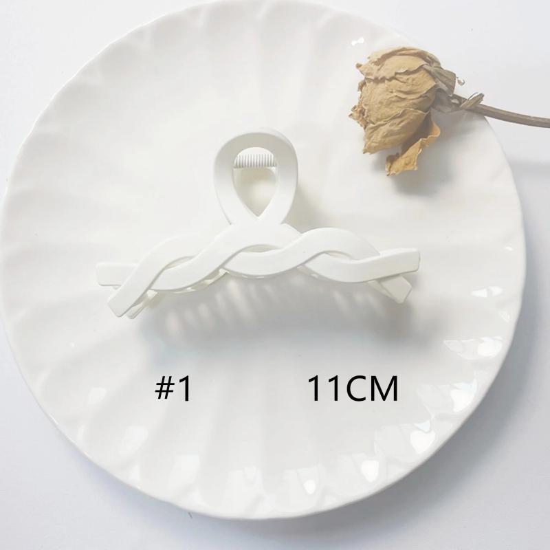 1pcs Butterscotch Twist Hollow Back Head Plate Hair DIY Blank Grab Clip
