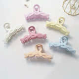 1pcs Butterscotch Twist Hollow Back Head Plate Hair DIY Blank Grab Clip