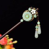 Jade Stone Hair Sticks Hairpin Charm Jadeite Jewelry for Her