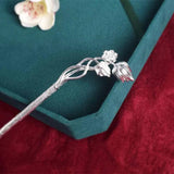 Thai Silver Retro Hairpin Chinese Flowers Hair Jewelry Light Charm