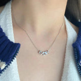 Davis 925 Silver Name Necklace DIY Pendant Wedding Jewelry DA3148