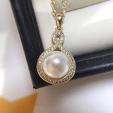 14k Filled Water Drop Choker Pendant Pearl Necklace Natural Pearl Clavicle Chain