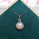 14k Filled Water Drop Choker Pendant Pearl Necklace Natural Pearl Clavicle Chain