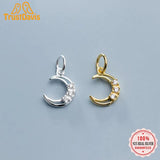 925 Silver Moon CZ Charm Pendant DIY Jewelry DZ410