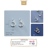 925 Silver Moon CZ Charm Pendant DIY Jewelry DZ410