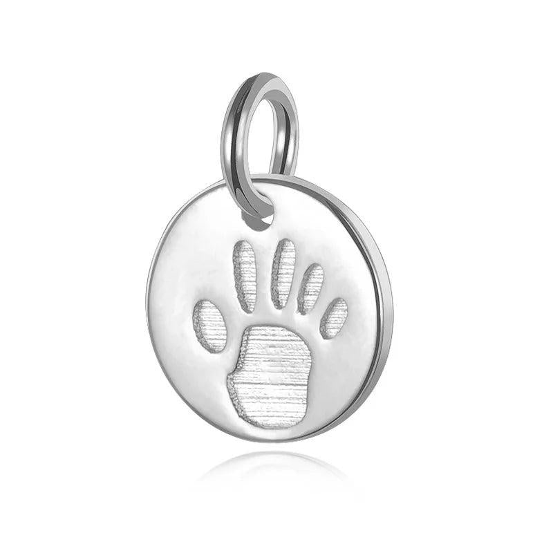 Davis 925 Sterling Silver Palm Footprint Pendant Necklace DIY