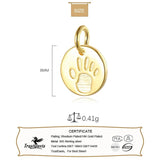 Davis 925 Sterling Silver Palm Footprint Pendant Necklace DIY