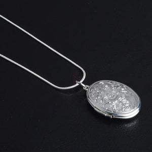 925 Silver Egg-Shaped Pendant Necklace Charm Jewelry