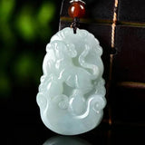 Burmese Jade Chinese Zodiac Pendant Natural Jadeite Women Necklace
