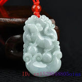Burmese Jade Chinese Zodiac Pendant Natural Jadeite Women Necklace