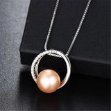 Natural Freshwater Pearl Necklace 925 Silver Pendant Jewelry