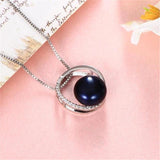 Natural Freshwater Pearl Necklace 925 Silver Pendant Jewelry