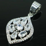 Lovely Sapphire Tanzanite CZ Silver Pendant