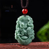 Jadeite Zodiac Pendant Charms Fine Jewelry Men Women Couple Gift