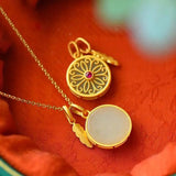 Hetian Jade Jade S925 Silver Plated Feather Pendant